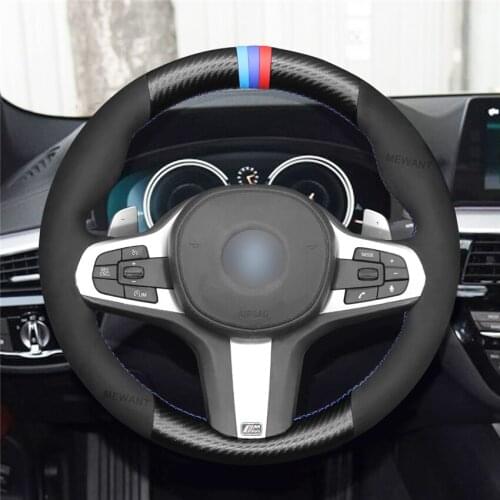 DIY Anti-Slip Wear-Resistant Steering Wheel Cover For BMW G30 G31 G32 G20 G21 G14 G15 G16 X3 G01 G12 Car Interior Decoration