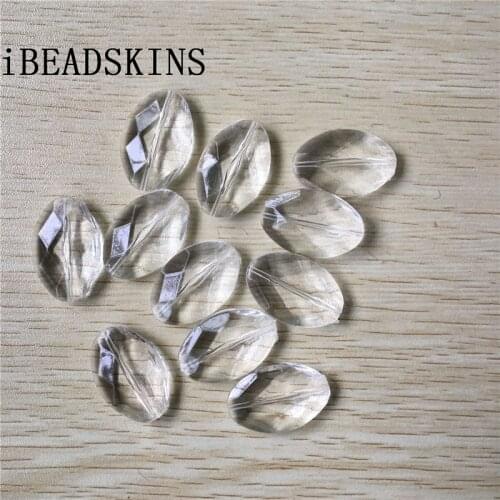 New arrival! 30x20mm 185pcs/lot Acrylic clear Faceted Oval shape beads for jewelry necklace making(As shown)#4333