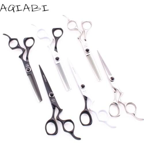 Hair Scissors 6" AQIABI Japan 440C Hair Cutting Shears Barber Thinning Shears Professional Hairdressing Scissors Promotion A9016