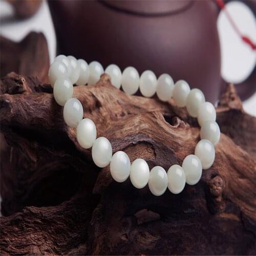 Wholesale 8mm Genuine Natural Moonstone Bracelets For Women Crystal Round Beads Jewelry Stretch Charm Bracelet Femme