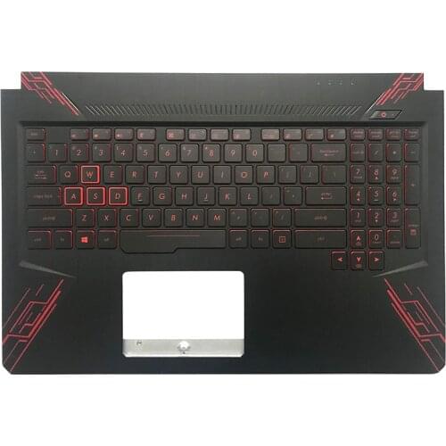 Original 95% For ASUS TUF Gaming FX504 FX86 FX86S FX505 FX80 FX80G FX80GD Laptop Palmrest Upper Case US Backlight keyboard