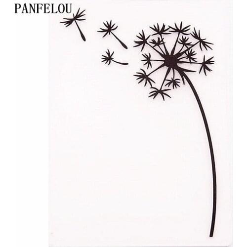 PANFELOU Dandelions in the wind Embossing folders Plastic For Scrapbooking DIY Template Fondant Cake Photo Album Card Making