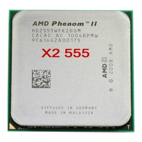 AMD Phenom II X2 555 CPU Processor Dual-Core (3.2Ghz/ 6M /80W / 2000GHz) Socket am3 am2+ free shipping 938 pin , sell 550 545