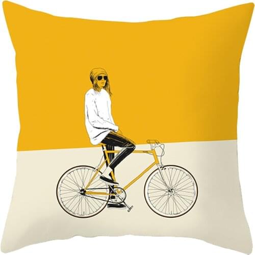 Simple Style Home Decoration Soft Pillowcase Decorative Printed Pillow Covers Home Decor Non-slip Sofa Pillowcase 45x45cm