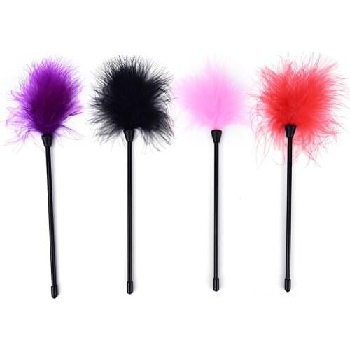Ticklers Slave Flogger Bird Feather Clit Tickler Spanking Sex Toy 4 Colors Feather Flirting Tickler Sexy Whip Flirt Soft