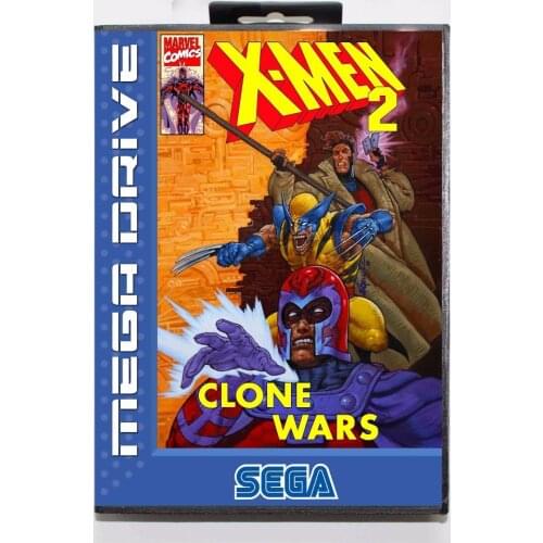 X Men 2 16 bit MD Game Card With Retail Box For Sega Mega Drive/ Genesis