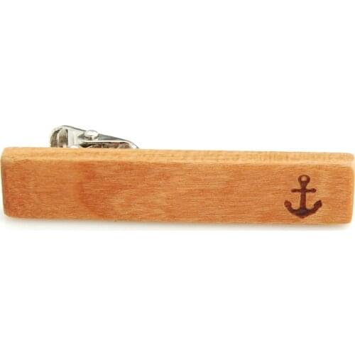 YHT-277 New Colored Anchor,Mustache,Heart Beat Wood Tie Bar, Cool Tie Clips-Factory Directly Selling