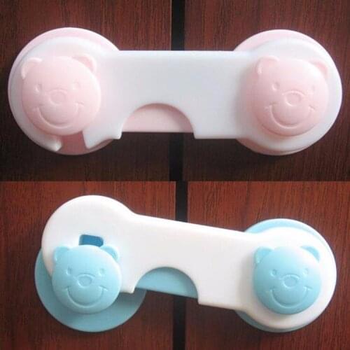 Safety Cabinet Locks 4 Pcs Children Drawer Cupboard Refrigerator Door Desk Plastic Protection Locking Baby Kids Straps Cabinet L