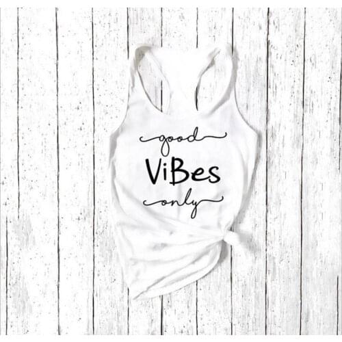 Women’s Letter Printed Vest Tops, Sleeveless Low Neck Casual Loose Tank Tops for Summer Wear