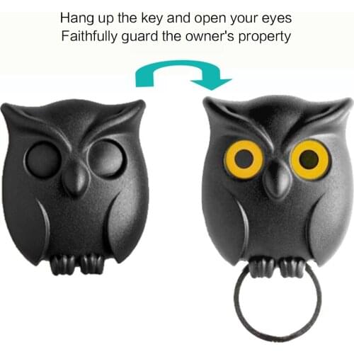 1Pcs Night Owl Magnetic Wall Mount Key Holder Wall Hook Hanger Organizer Durable Key Hanger Hook Hanging Key It Will Open Eyes