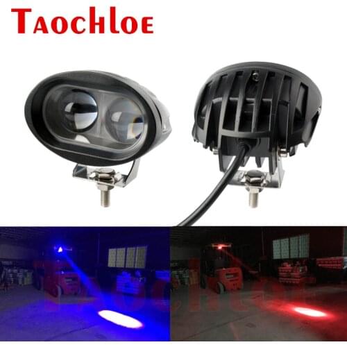 1Pc 10V - 80V Red Blue LED Forklift Light Safety Lamp Crane Truck Vehicle Signal Warning Lights 12V 48V 64V