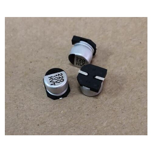 100pcs 10V 220UF 6MMX5.4MM SMD chip Aluminum electrolytic capacitor 220UF 6*5.4MM