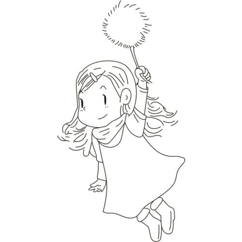 10x6 Little girl takes dandelion New Transparent Clear Rubber Stamp Sheet Cling Scrapbooking Photo Album PaperCard DIY Craft