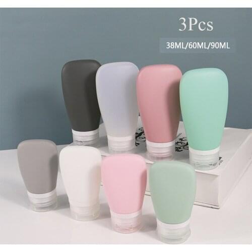 3Pcs Silicone Gel Sub Packing Bottle Reusable Filling Hand Sanitizer Cosmetic Travel Sub Packing Portable Essential Oil Bottle