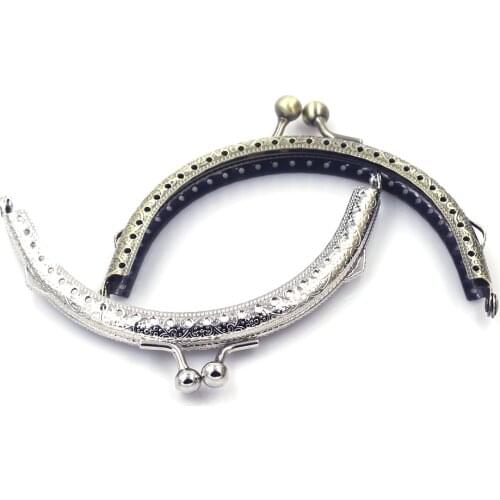 3PCS 10.5cm Embossed Arch Purse Frames Clasps Clutch Buckles Handmade Crafts Luggage Accessories Handbag Handle Hardware Parts