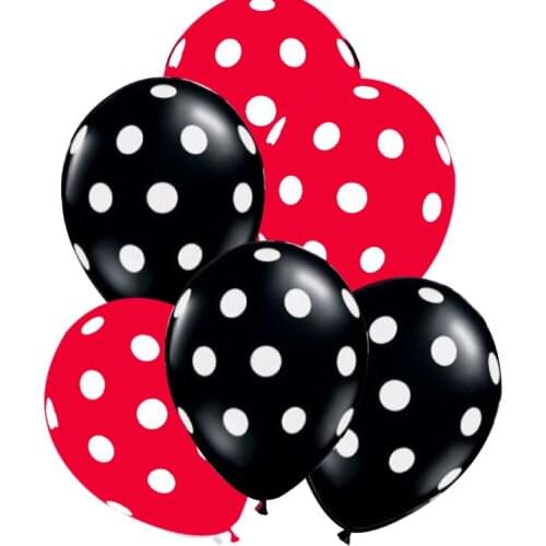 30pcs Ladybug Dot balloons children Toys Black White Red wedding birthday party decorations Globos Baby shower