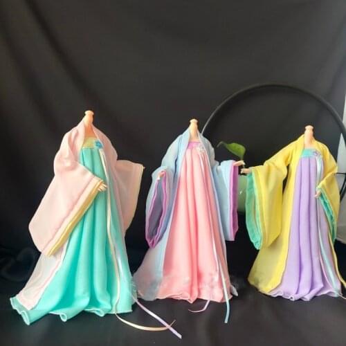 30cm 1/6 Scale Barbi doll Doll Clothes Accessories Court Ancient Costume Chinese Hanfu Suit Fairy Dress,Doll Not Included A0800