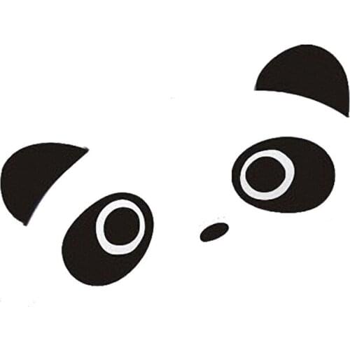 9*4CM 4PCS PANDA Handle Car Stickers Creative Cartoon Panda Car Door Handle Stickers Black Silver CT-691