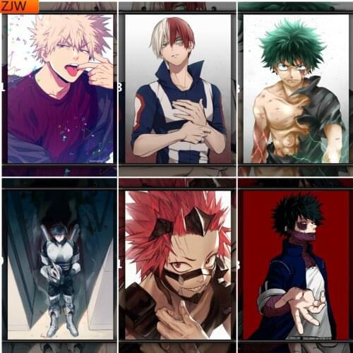 Boku No My Hero Anime Diamond Painting Diamond Mosaic Cross Stitch Kits Full Diamond Embroidery Room Decoration