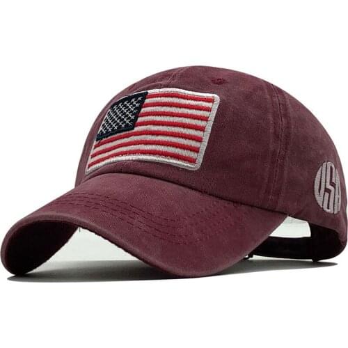 New Cotton Gorras Washed Baseball Cap Flag Of USA Hat Snapback Adjustable Mens Baseball Caps Brand Snapback Hat