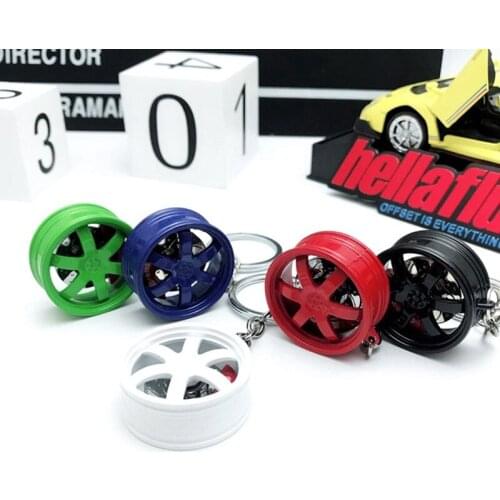 Wheel Rim Keychain Key ring 3D Keychain Creative Accessories Auto Part Model Car Keyring Key Chain