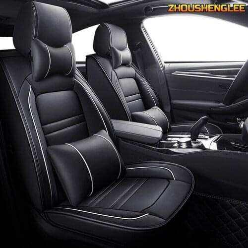 ZHOUSHENGLEE Leather car seat cover for Honda Civic Accord Fit Element Freed Life Zest car accessories car-styling