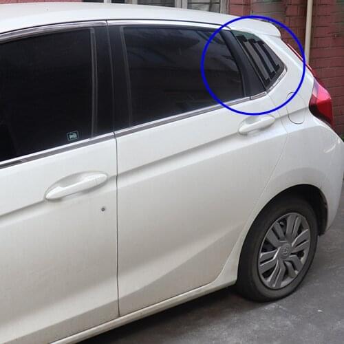 Quarter Window Louvers Rear Spoiler Panel For Honda FIT GK5 Jazz Hatchback 2014-2018 Decoration Bonnet Vent Sticker 2 pcs/set