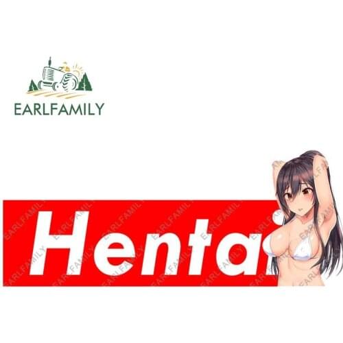 EARLFAMILY 13cm x 5.2cm for Hentai Shuushuu Car Stickers Car Refrigerators Decal Campervan Vinyl Windows Windshield Sticker