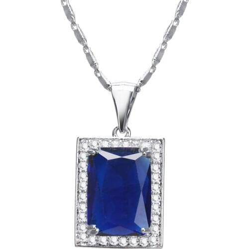 Elegant Square Style Hermosa Grace Design Necklace Pendant 1 Inch Long NY44 Pretty Lady Jewelry SALE