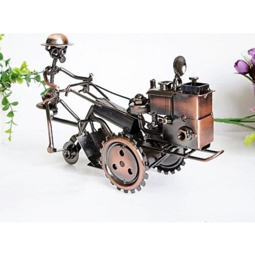 Europe Vintage Iron Tractor Craft Metal Retro Nostalgic Ornaments Home creative decoration Vehicle Miniature Desktop Art