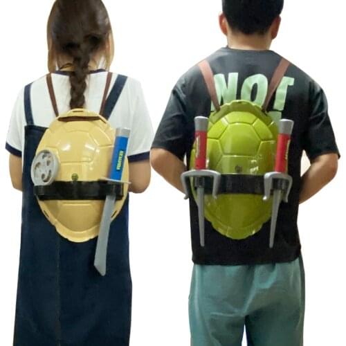 Movie role playing Play the role of Teenage Mutant Ninja Turtles Leonardo Turtle shell weapon props kids birthday surprise gifts