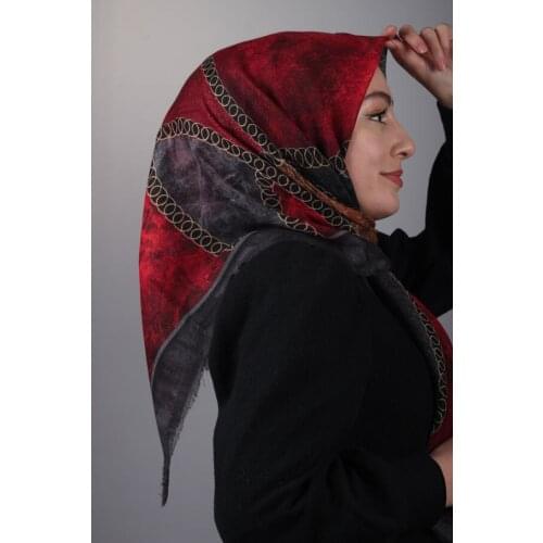 FOMARA SHİNE PATTERNED SILVERY LINEN SCARF-PATTERN-10-RENK-13