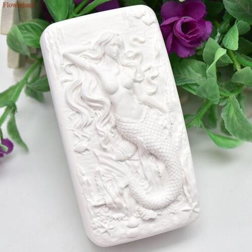 Mermaid Shape Silicone Mold Handmade Soap Mold DIY Cake Baking Tools Chocolate Candy Mold Birthday Wedding Decoration Bakeware