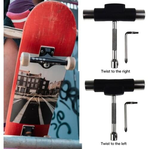 Skateboard Tools T Type Skate Scooter Skateboard Tools Kick Scooter Mini L Wrench Set Assemble Adjusting Tool Kit