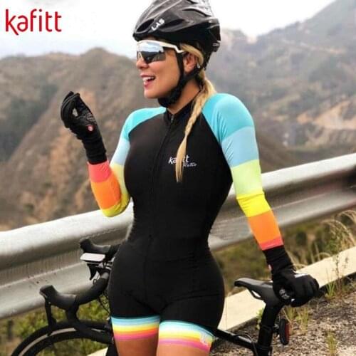 Kafitt Team Triathlon Jersey Jersey Shorts Set Mountain Bike Shorts Sweatshirt Long Sleeve One-piece Gel Summer Men and Women