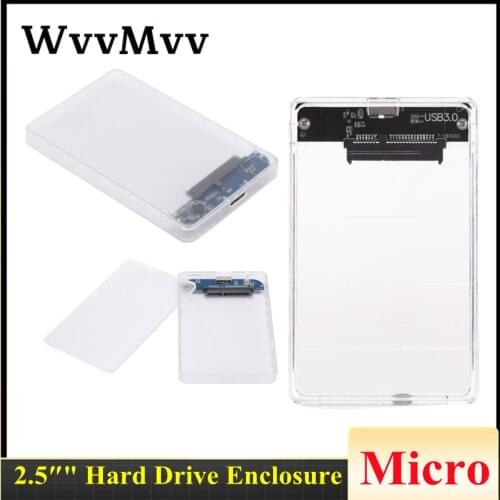 USB3.0 HDD Enclosure 2.5inch Serial Port SATA SSD Hard Drive Case Support 2TB transparent Mobile External HDD Case