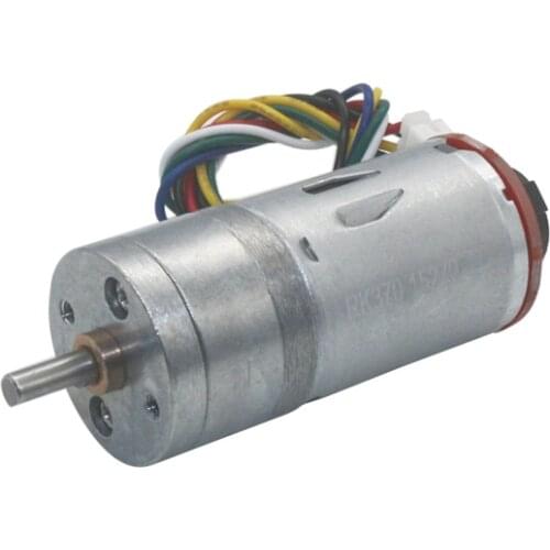 DC 6V 12V 24V Micro Metal Encoder PPR=11 Gear Motor 25mm Reduction Motor Low Speed Small Noise Gearmotor For Smart Toy Car