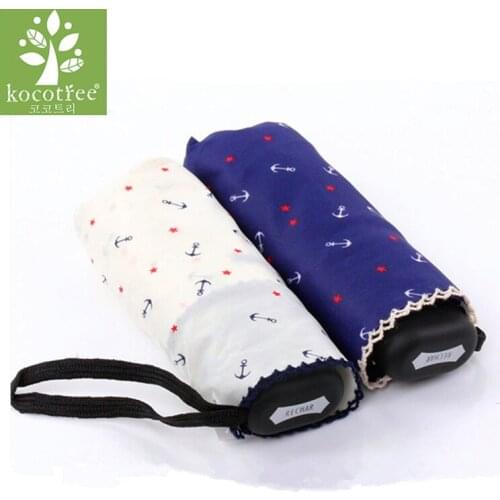 Mini Umbrella Rain Women Folding Clear Small Foldable Umbrellas Women Sun Parasol Man Pocket Paraguas Weight 190g Light Art 15YX