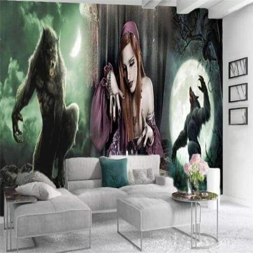 3d Modern Wallcovering Wallpaper Beast and Beauty Classic Mural Living Room Bedroom Kitchen Home Decor Painting Wallpapers