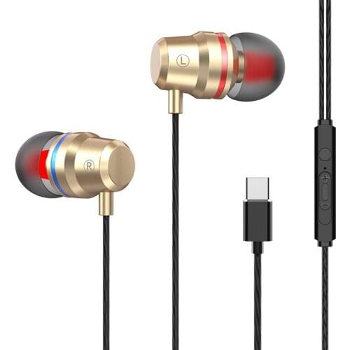 In ear type-C intelligent wired silencing wire controlled earphone is suitable for Huawei Xiaomi, Samsung and Sony