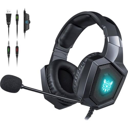 ONIKUMA K8 PS4 Gaming Headphones casque PC Stereo Gaming Headset with Microphone LED Light for Laptop Tablet/Xbox One Gamer