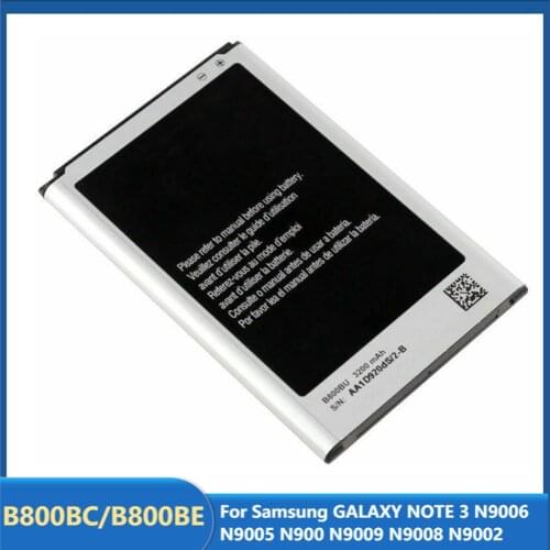 Original Replacement Phone Battery B800BC For Samsung GALAXY NOTE 3 N9006 N9005 N900 N9009 N9008 N9002 B800BE with NFC 3200mAh