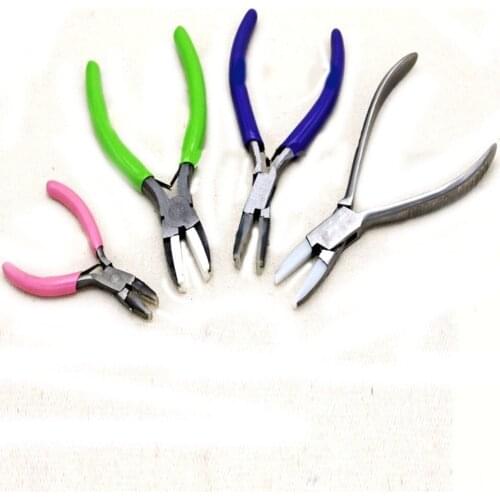 Plastic Jaw Pliers Stainless Steel Flat Nose Plier Jewelry Beads Tools