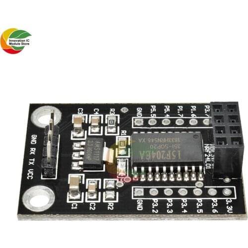 Ziqqucu STC15F204 Development Board NRF24L01 UART Interface Wireless Driver Board STC15F204EA Microcontroller 3.3V 5V