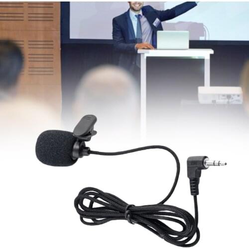 Support loudspeaker Portable 3.5mm Mini Wired Headset Microphone Lapel Clip Microphone for Lecture Teaching Conference