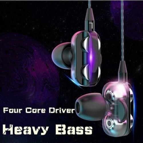 6D Stereo Wired Earphone Bass Stereo In-ear Earphones With Mic Hansfree Earphone Sport Earphones For Mobile Phone Tablet Laptop