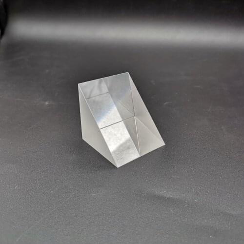 Right Angle Triangular Prism 40 * 40 * 40 Triangular Total Reflection Isosceles Triangular Prism Optical Glass K9 Material