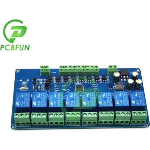 Relay module for Modbus RTU 8 CH RS485 TTL UART Communication 8 Channel input 7V-30V Relay Module TXD RXD GND TTL