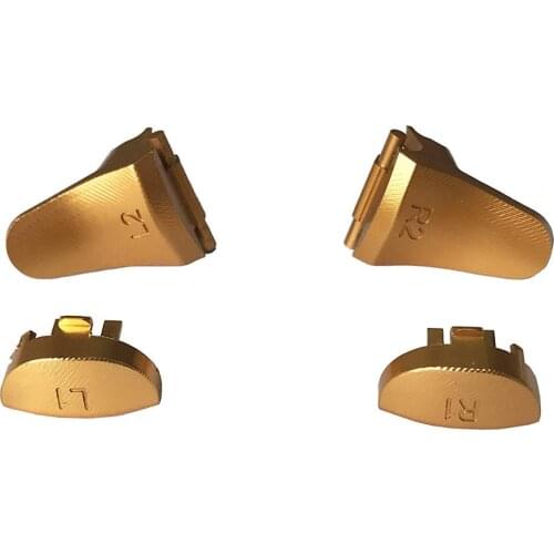 Aluminum Alloy Metal L1 R1 L2 R2 Trigger Buttons Replacement with 2 Springs for PS4 Slim/Pro Controllers