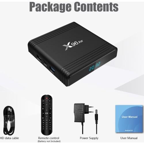Amlogic S905X3 Smart TV BOX Android9.0 64-bit quad core ARM® Cortex™ A55 CPU X96 Air 4+32G